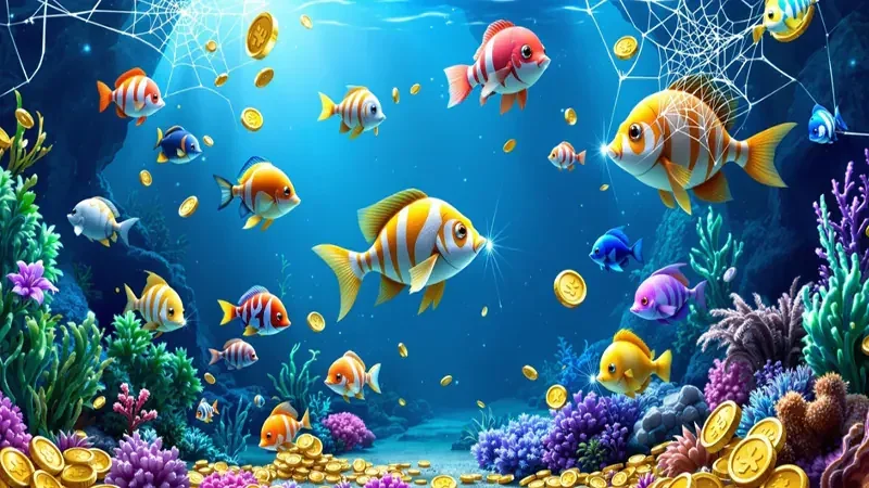 Visual bawah laut untuk permainan tembak ikan CAKRABOLA